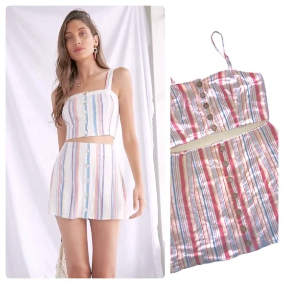 Forever 21 Skirt & Top Set M Top Small Skirt crop top and skirt - Picture 1 of 2